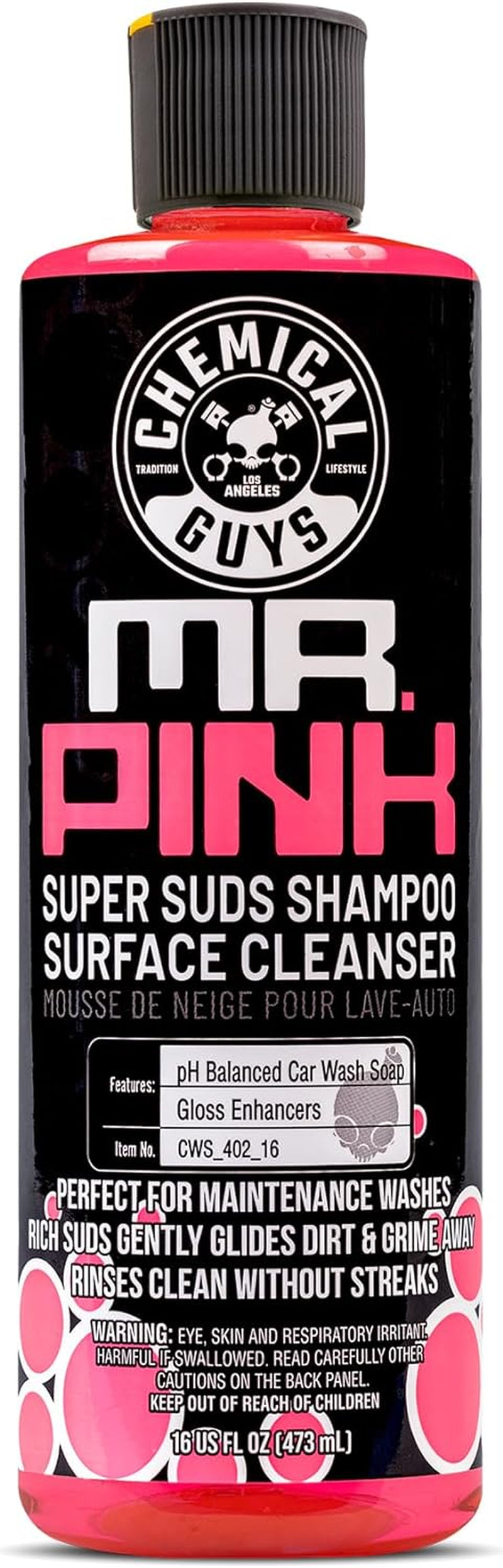 CWS_402_16 Mr. Pink Foaming Car Wash Soap (Works with Foam Cannons, Foam Guns or Bucket Washes) Safe for Cars, Trucks, Motorcycles, Rvs & More, 16 Fl Oz, Candy Scent