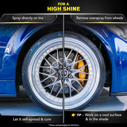 Hybrid Ceramic Tire Shine - Long-Lasting Shine That'S Durable & Water-Resistant with  Hybrid Ceramic Technology - 16 Oz Spray