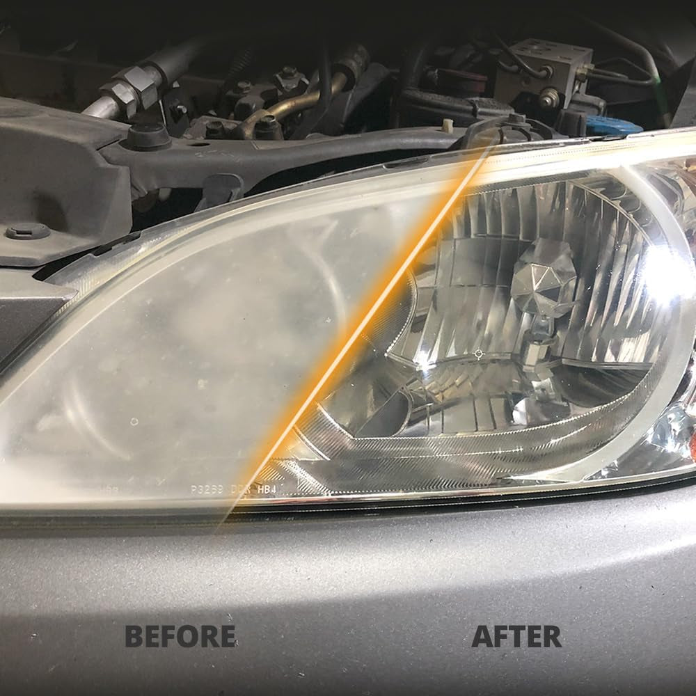 ® Ceramic Headlight Restoration Kit – Guaranteed to Last as Long as You Own Your Vehicle – Brings Headlights Back to like New Condition - 3 Easy Steps - No Power Tools Required