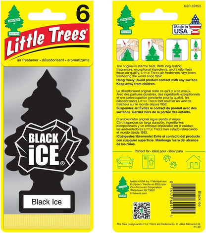 Air Fresheners Car Air Freshener. Hanging Tree Provides Long Lasting Scent for Auto or Home. Black Ice, 24 Air Fresheners