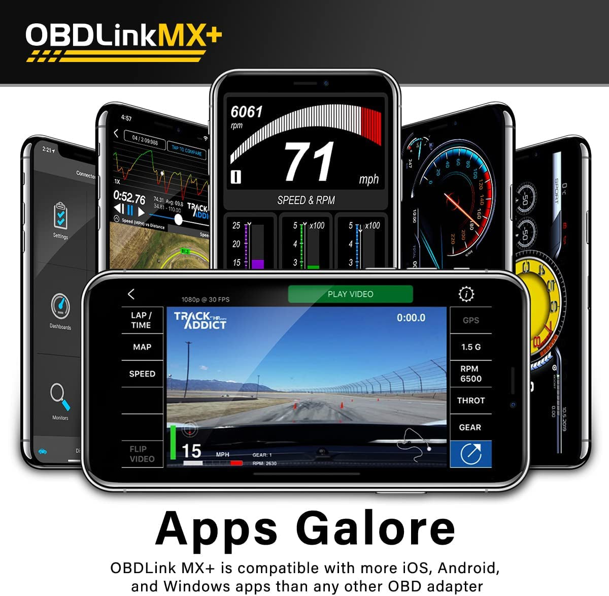 MX+ OBD2 Bluetooth Scanner for Iphone, Android, and Windows