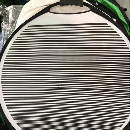 80Cm Circular Striped Flexible Foldable PDR Lined Light Reflector Board round Dent Panel Portable Car Dent Remover Check Tool