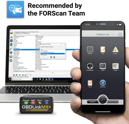 MX+ OBD2 Bluetooth Scanner for Iphone, Android, and Windows