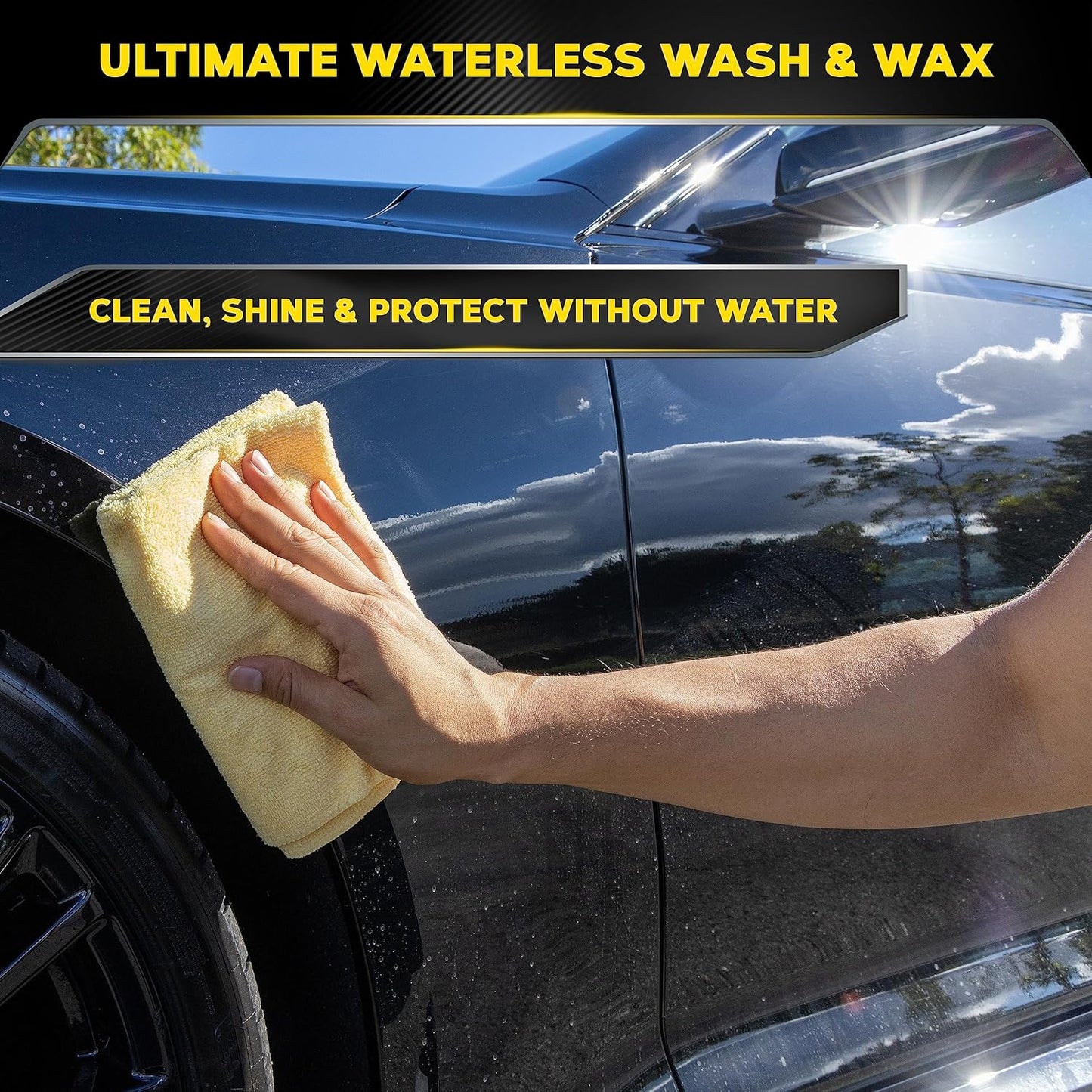 Cleaning Kit, Waterless Wash & Wax, Quick Interior Detailer, Supreme Shine Protectant, Perfect Clarity Glass Cleaner, 6 Microfiber Towels, 128 Fl Oz