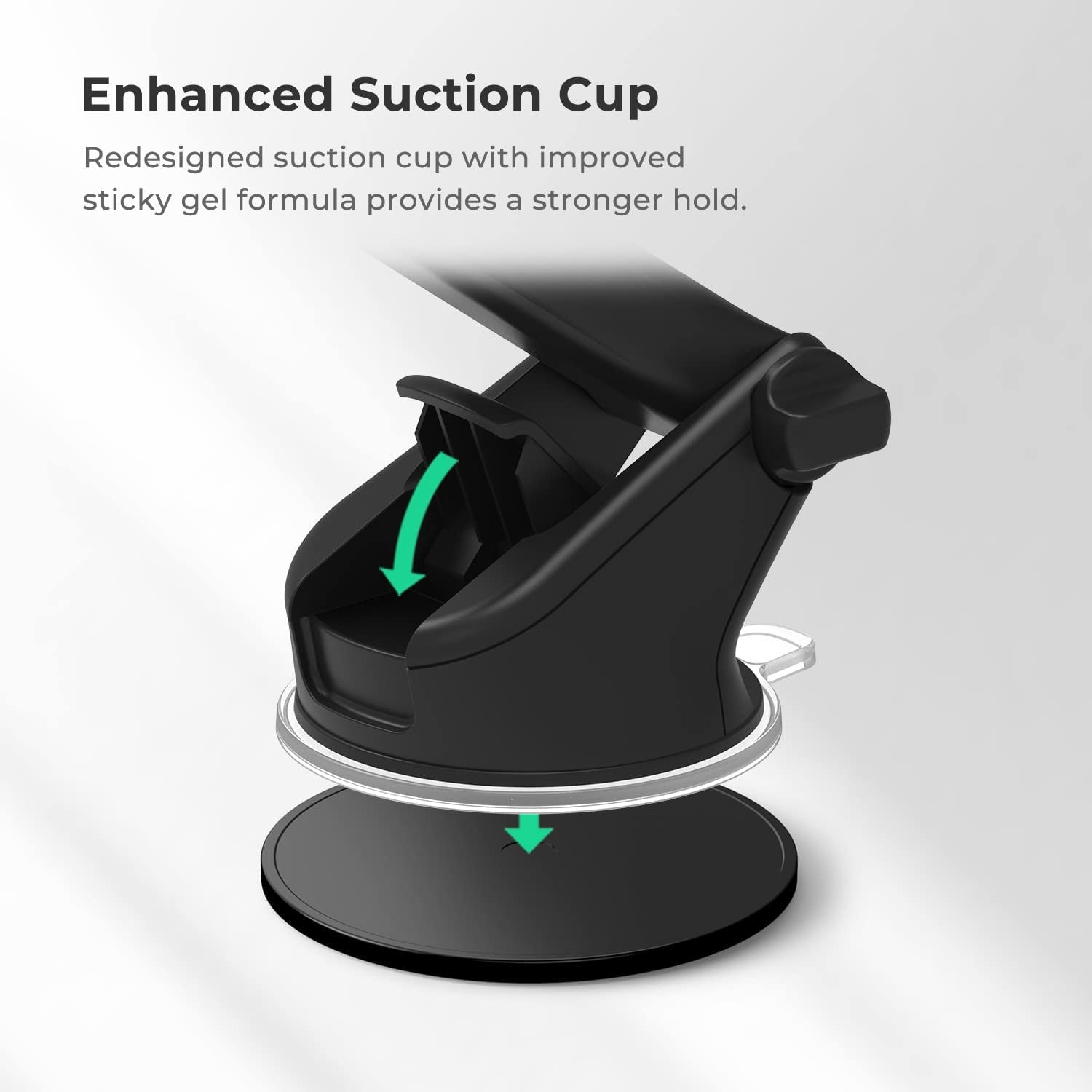 Easy One Touch 5 Dashboard & Windshield Universal Car Mount Phone Holder Desk Stand with Suction Cup Base and Telescopic Arm for Iphone, Samsung, Google, Huawei, Nokia, Other Smartphones