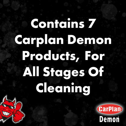 Demon 7 Piece Car Care Gift Pack. Includes Demon Shine, Wheels, Foam, Tyres & More