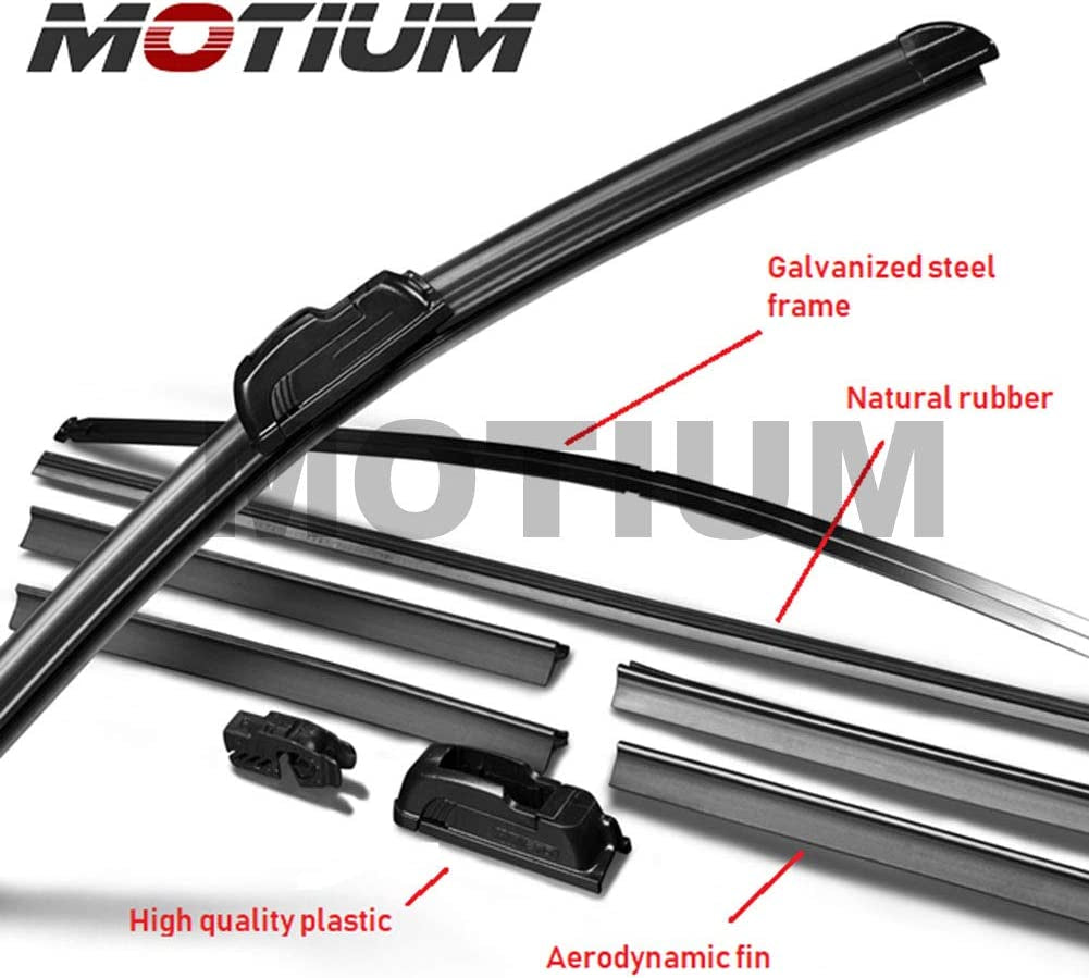 OEM QUALITY Premium All-Season Windshield Wiper Blades (22"+22" Pair for Front Windshield)