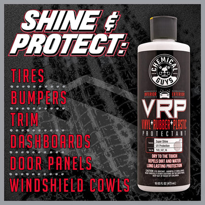 TVD_107_16 VRP Vinyl, Rubber and Plastic Non-Greasy Dry-To-The-Touch Long Lasting Super Shine Dressing for Tires, Trim and More, Safe for Cars, Trucks, Suvs, Rvs & More, 16 Fl Oz