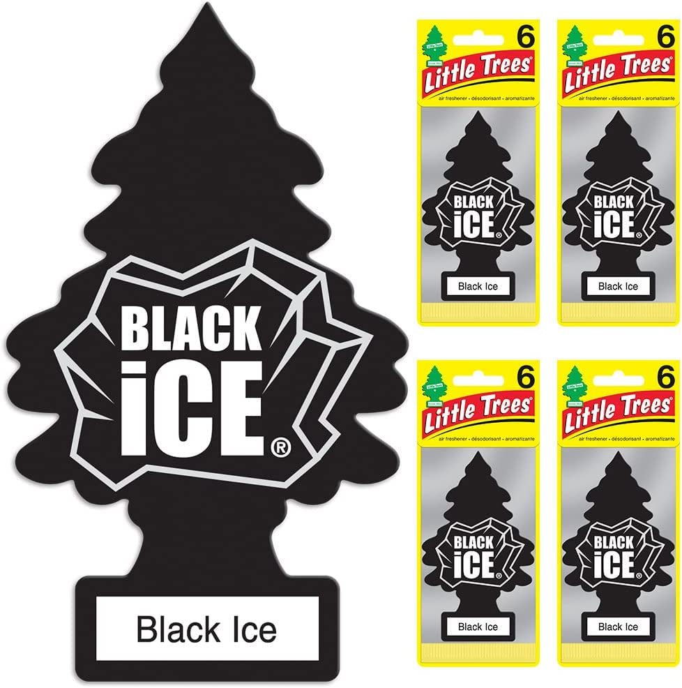 Air Fresheners Car Air Freshener. Hanging Tree Provides Long Lasting Scent for Auto or Home. Black Ice, 24 Air Fresheners