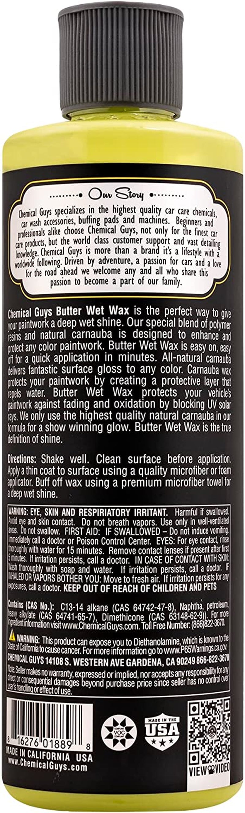 WAC_201_16 Butter Wet Wax, Deep Wet Shine for Cars, Trucks, Suvs, Rvs & More, 16 Fl Oz, Banana Scent