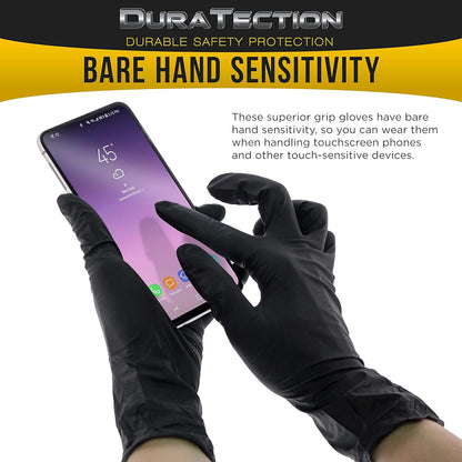 HD Black Nitrile Disposable Gloves, 10 Boxes of 100, Size Medium, 6 Mil - Latex Free, Powder Free, Textured Grip, Medium (Pack of 1000)