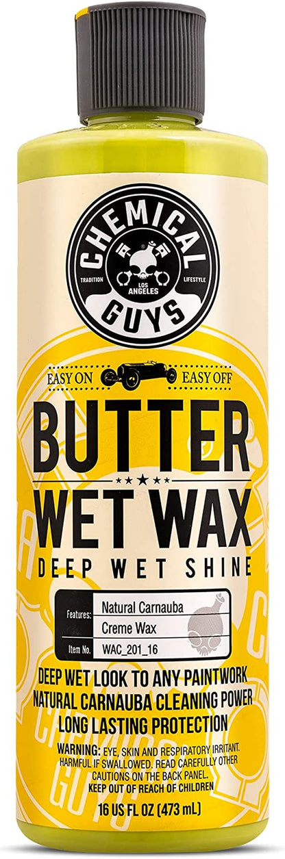 WAC_201_16 Butter Wet Wax, Deep Wet Shine for Cars, Trucks, Suvs, Rvs & More, 16 Fl Oz, Banana Scent