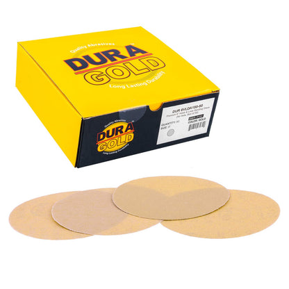 - Premium - 150 Grit 6" Gold Hook & Loop No Hole Sanding Discs for DA Sanders - Box of 50 Sandpaper Finishing Discs for Automotive and Woodworking