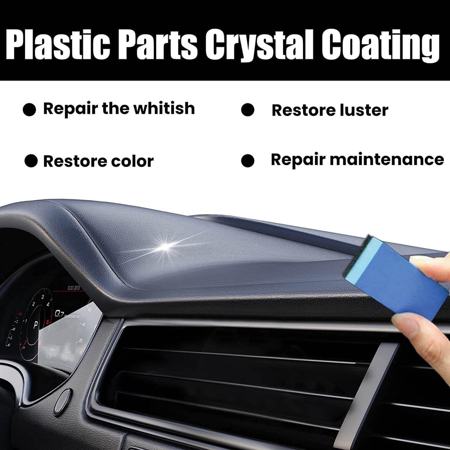 Cristal Coating Para Plástico Del Carro, Crystal Coating for Car, Plastic Parts Crystal Coating, Crystal Coating for Car Plastic Parts (2Pcs)