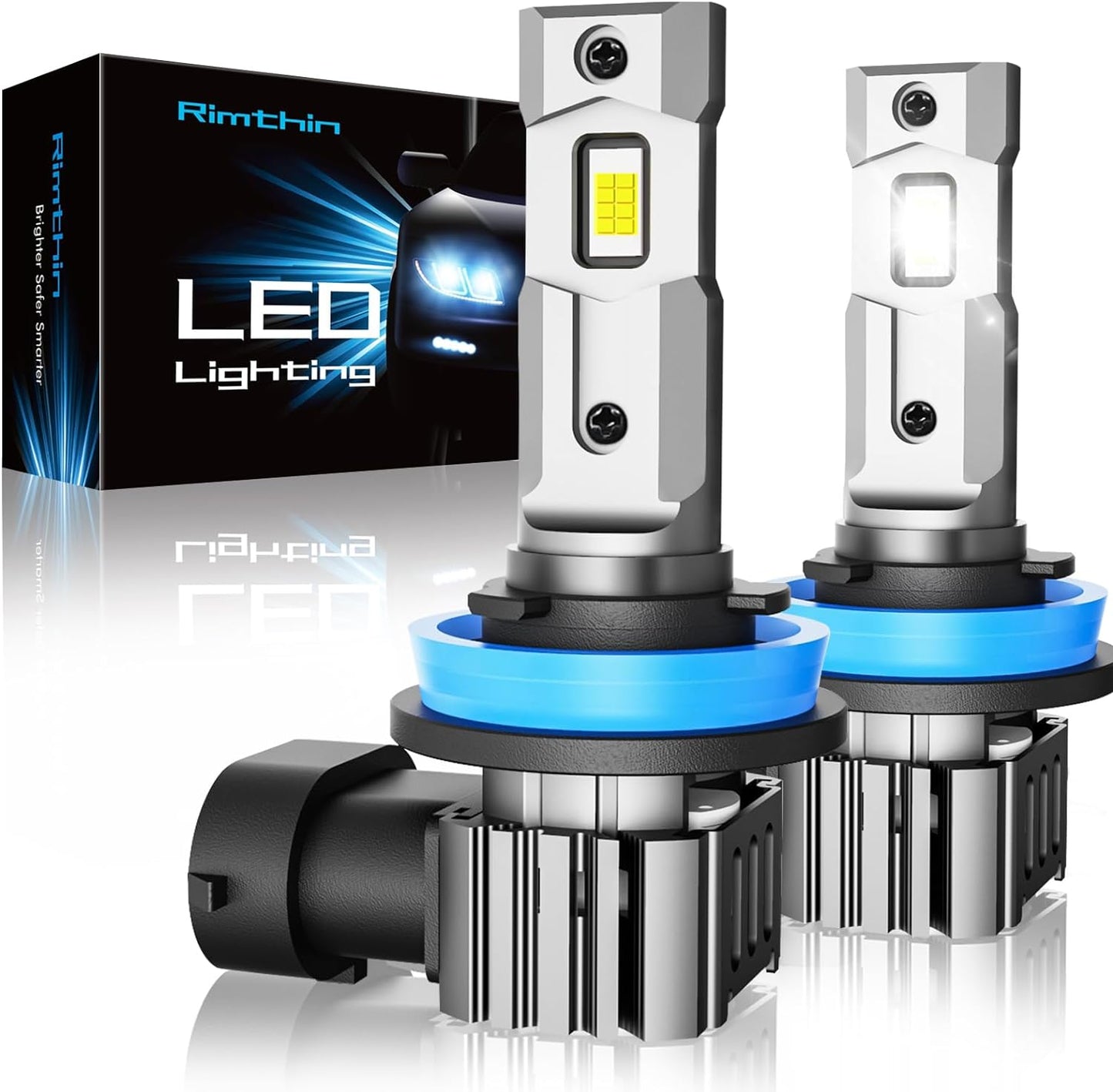 H11 LED Bulbs, H8 H9 H16 Fog Lights 16000LM Cool White Light Bulbs, Plug & Play, Pack of 2