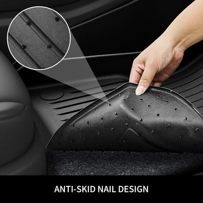 Floor Mats for Tesla Model Y 2024 2023-2020 Custom Fit All Weather Durable TPE Automotive Interior Cargo Liners Trunk Mats Accessories for Model Y 5-Seat (NOT Fit 7-Seat) 6 Pcs Mats Set