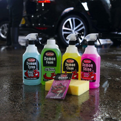 Demon 7 Piece Car Care Gift Pack. Includes Demon Shine, Wheels, Foam, Tyres & More