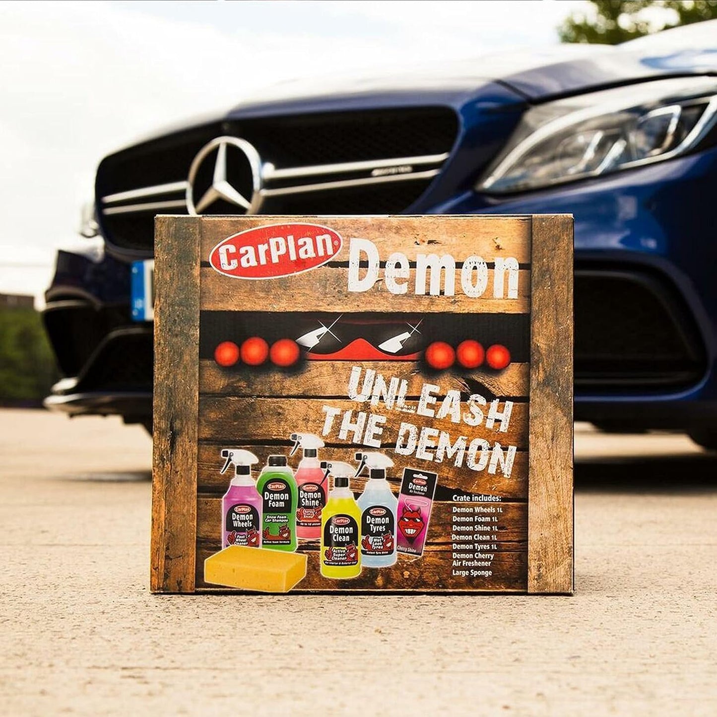 Demon 7 Piece Car Care Gift Pack. Includes Demon Shine, Wheels, Foam, Tyres & More