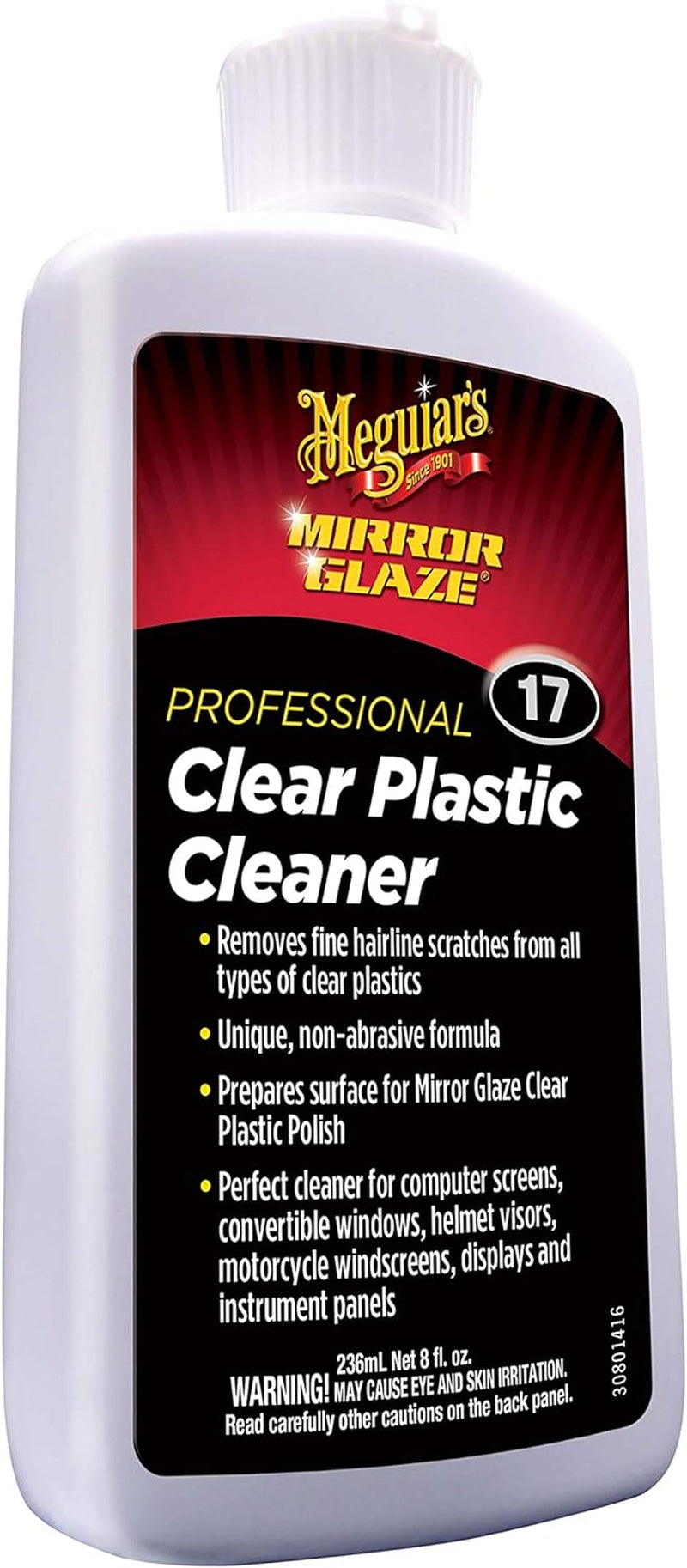 Mirror Glaze Clear Plastic Cleaner 8 Fluid Ounces