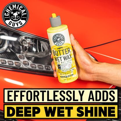 WAC_201_16 Butter Wet Wax, Deep Wet Shine for Cars, Trucks, Suvs, Rvs & More, 16 Fl Oz, Banana Scent