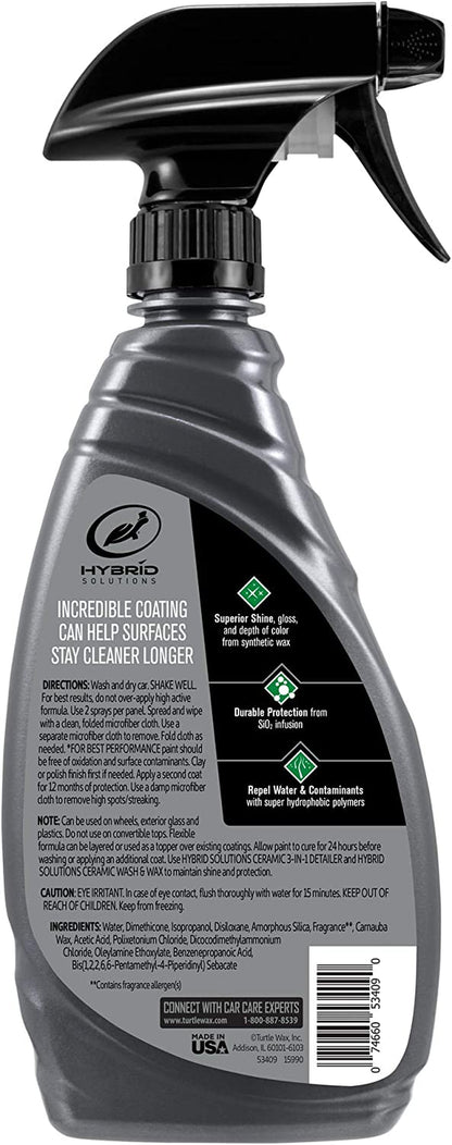 53409 Hybrid Solutions Ceramic Spray Coating, Incredible Shine & Protection for Car Paint, Extreme Water Beading, Safe for Cars, Trucks, Motorcycles, Rv'S & More, 16 Oz.