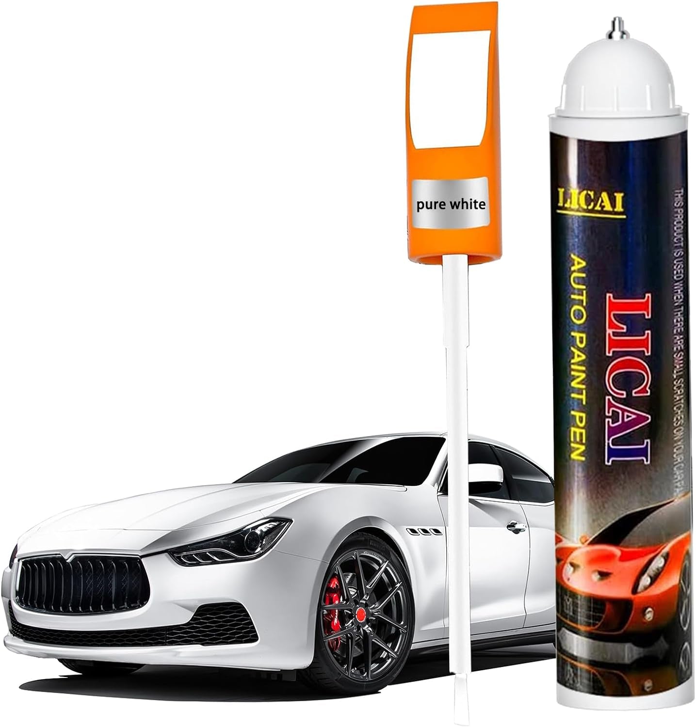 Touch up Paint for Cars, Automotive White Car Paint Pen Scratch Repair Two-In-One Touch up Paint, Premium Car Scratch Remover for Deep Scratche 0.4 Fl Oz