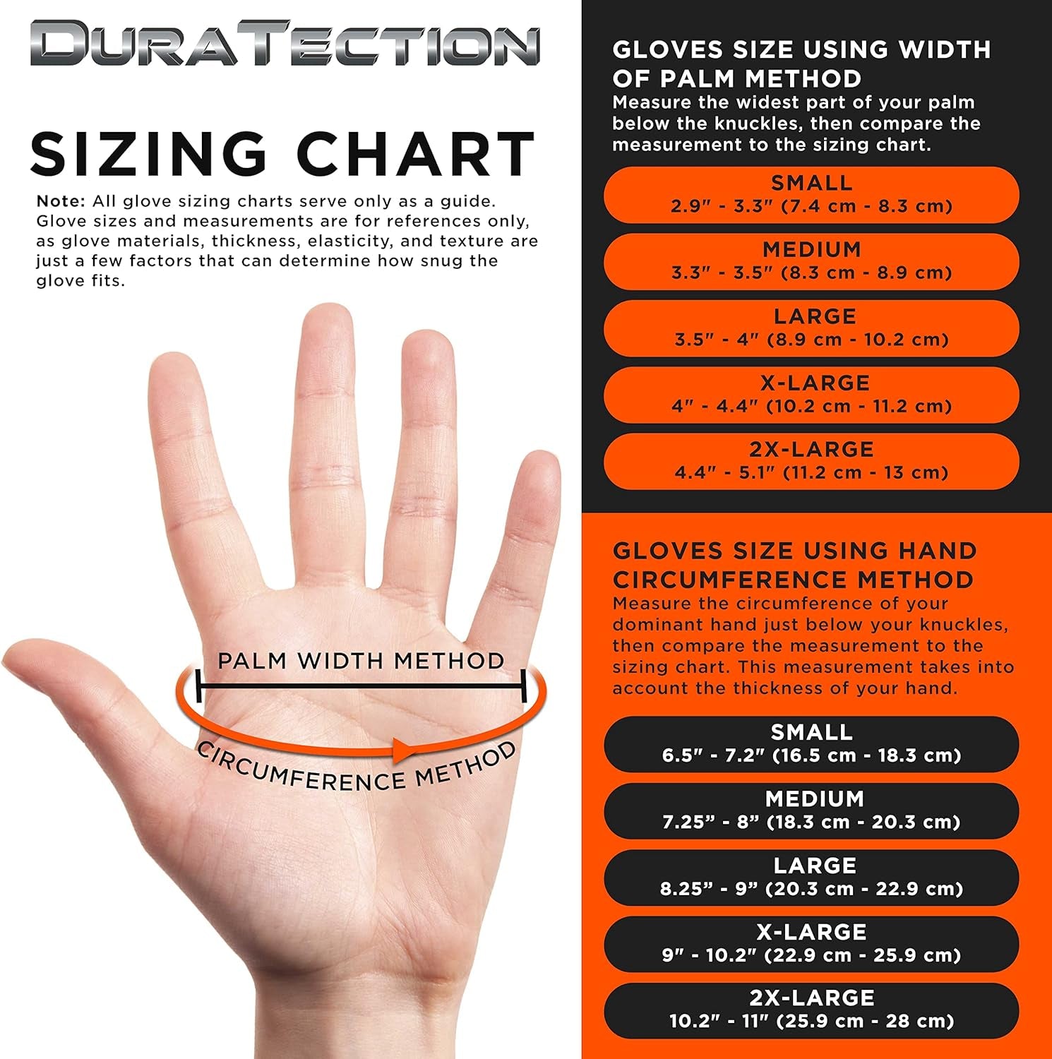 Duratection 8 Mil Orange Super Duty Diamond Textured Nitrile Disposable Gloves