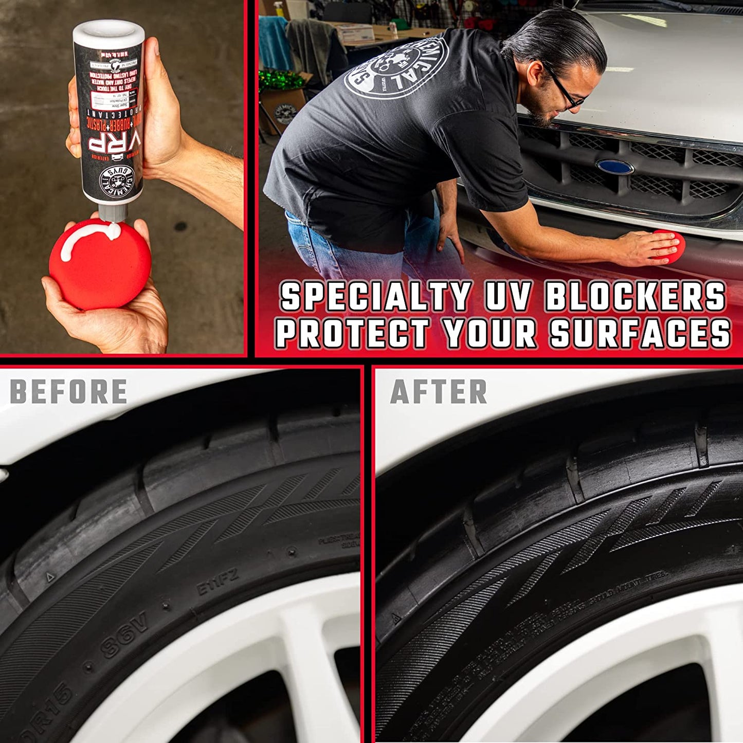 TVD_107_16 VRP Vinyl, Rubber and Plastic Non-Greasy Dry-To-The-Touch Long Lasting Super Shine Dressing for Tires, Trim and More, Safe for Cars, Trucks, Suvs, Rvs & More, 16 Fl Oz