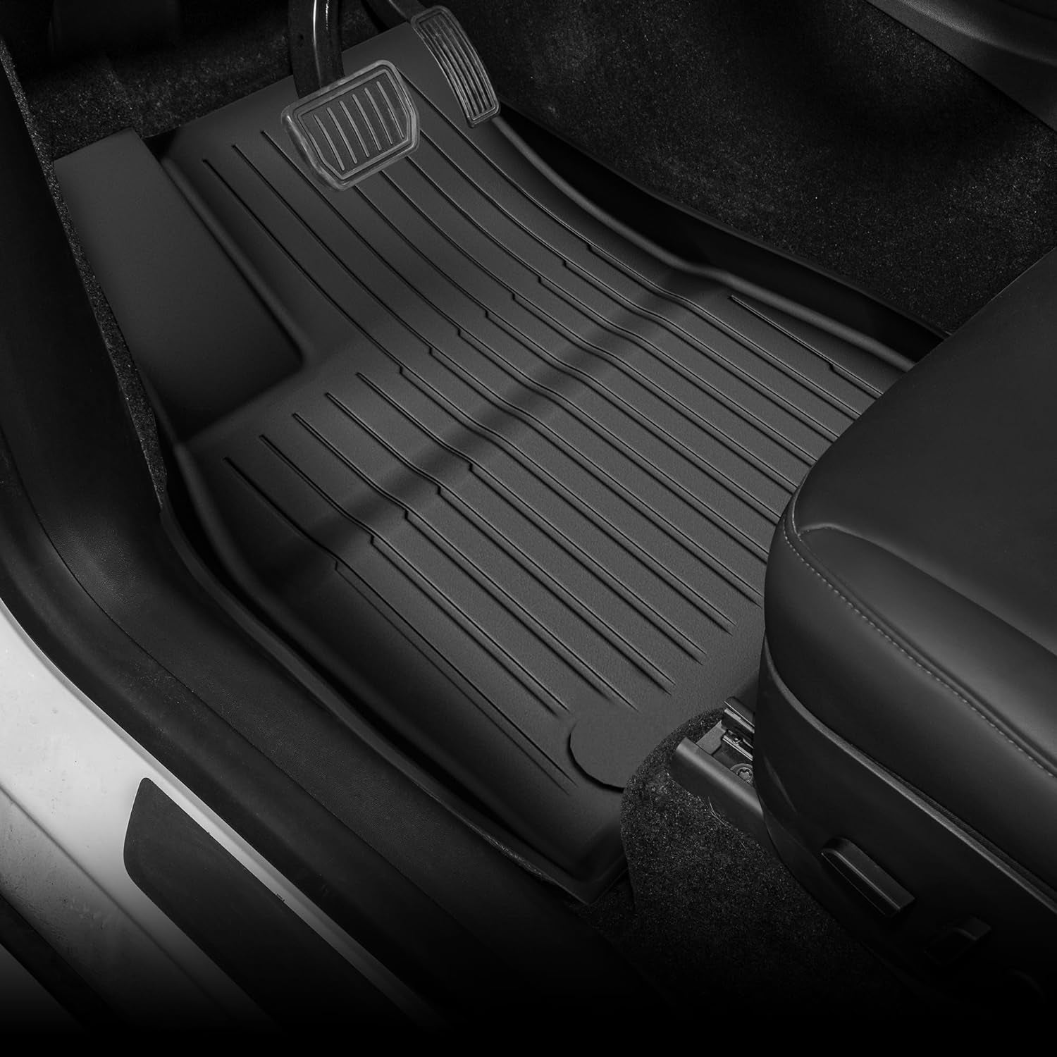 Floor Mats for Tesla Model Y 2024 2023-2020 Custom Fit All Weather Durable TPE Automotive Interior Cargo Liners Trunk Mats Accessories for Model Y 5-Seat (NOT Fit 7-Seat) 6 Pcs Mats Set