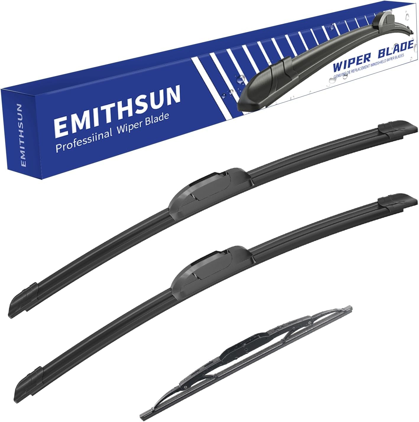 Windshield Wiper Blades with Rear Wiper Blades Set Replacement for Jeep Liberty 2002-2007,That Meet OEM Quality Easy DIY Install 19"+19"+11"(Set of 3)