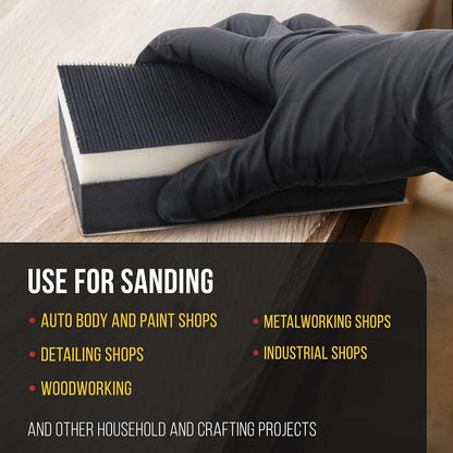 Pro Series Rectangle 5" X 2-3/4" Hand Sanding Block Adaptor Sheets to Convert Hook & Loop Sanding Block Pads to PSA Sticky Pads, 2 Sheet Pack (Sanding Blocks Not Included)