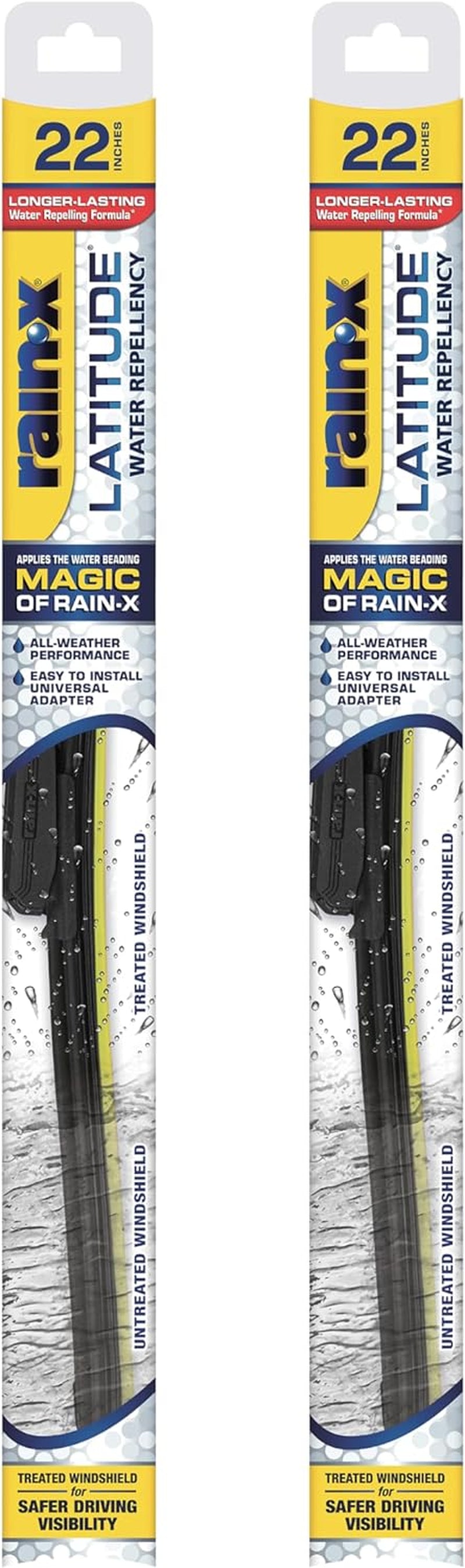 810165 Latitude 2-In-1 Water Repellent Wiper Blades, 22 Inch Windshield Wipers (Pack of 2), Automotive Replacement Windshield Wiper Blades with Patented  Water Repellency Formula