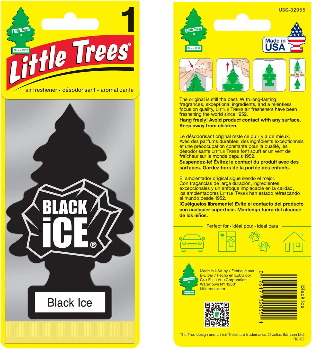 Car Freshener, Black Ice, 10-Pack